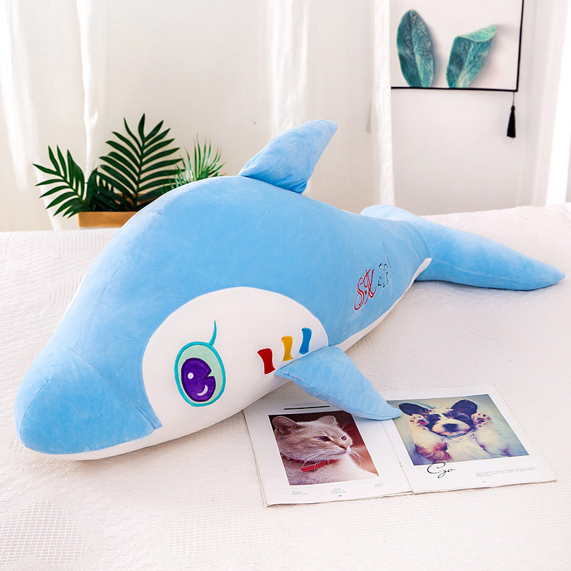 Adorable dolphin doll marine animal baby dolphin pillow