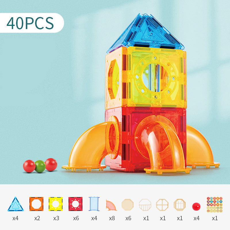 Magnetic Piece Building Block Set Diy Toy Baby Magnet Boy And Girl Puzzle Assembling