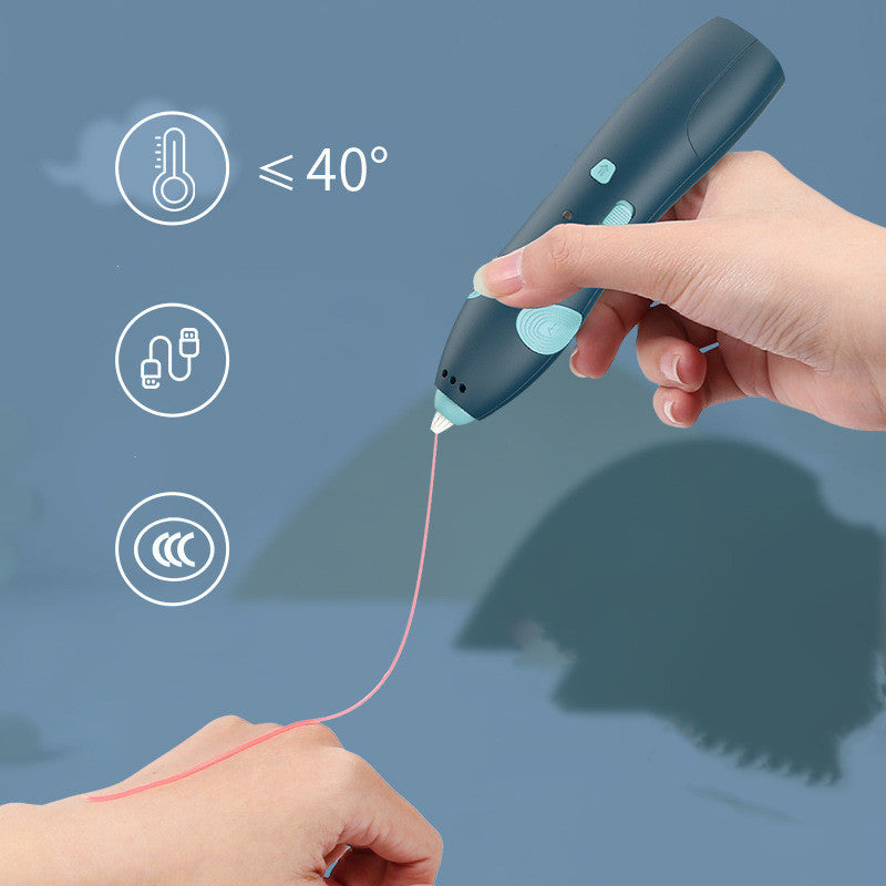 3D Printing Pen With 3 PCL Filament Low Temperature DIY Painting Graffiti Kids Drawing Pen for Children Painting