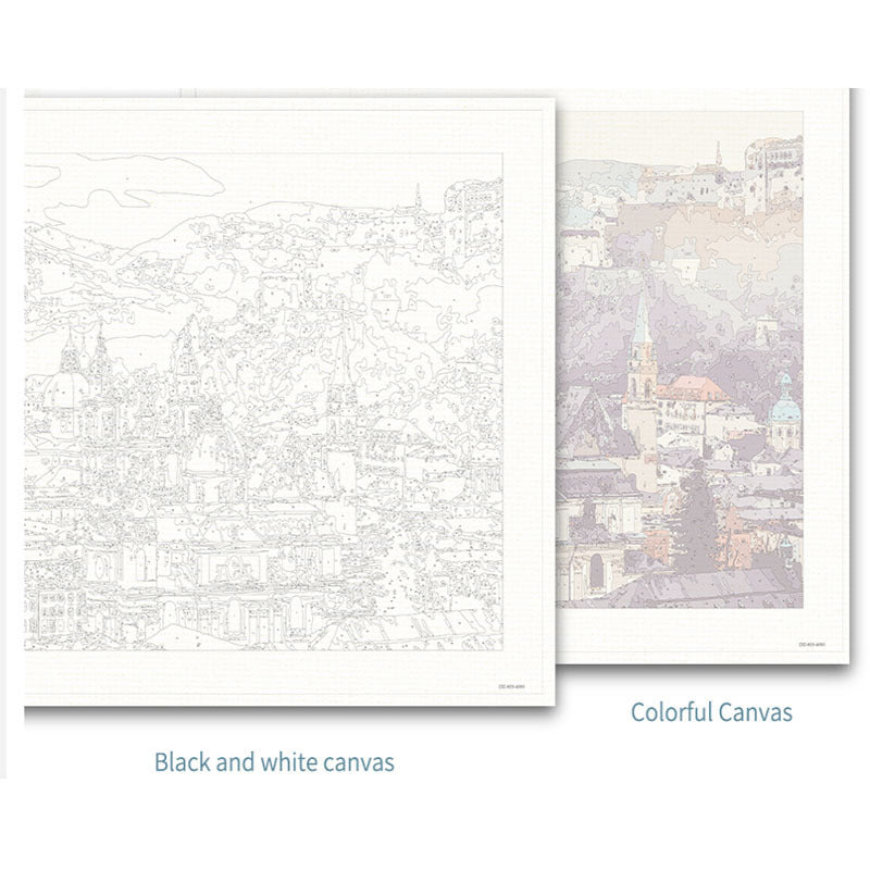 Paint by Numbers - Village by the River