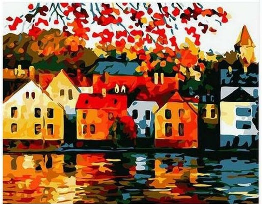 Paint by Numbers - Village by the River