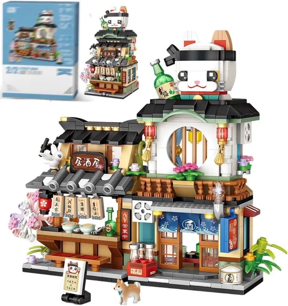 Build Mini-Blocks Set 2 For Kids, 2969 PCS  - Japanese Street Building Toy Set Gift For 6-15 Years Olds