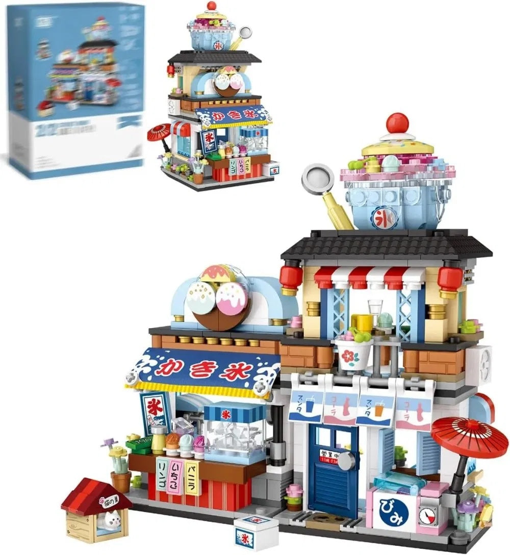 Build Mini-Blocks Set 2 For Kids, 2969 PCS  - Japanese Street Building Toy Set Gift For 6-15 Years Olds