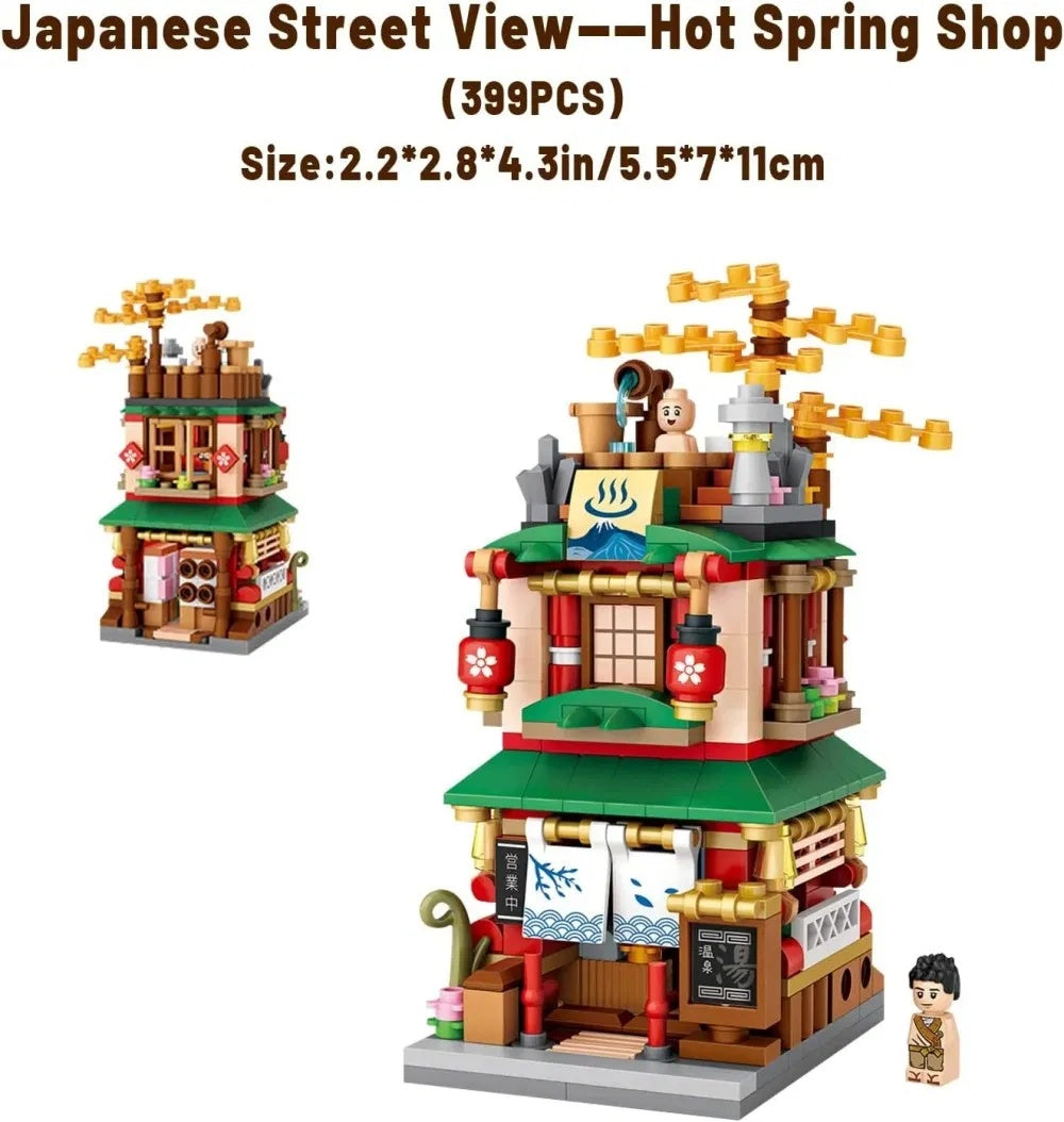 Build Mini-blocks Set 1 For Kids, 2969 PCS - Japanese Street Building Toy Set Gift For 6-15 Years Olds