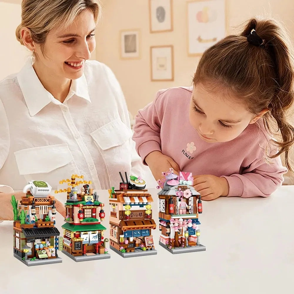Build Mini-blocks Set 1 For Kids, 2969 PCS - Japanese Street Building Toy Set Gift For 6-15 Years Olds