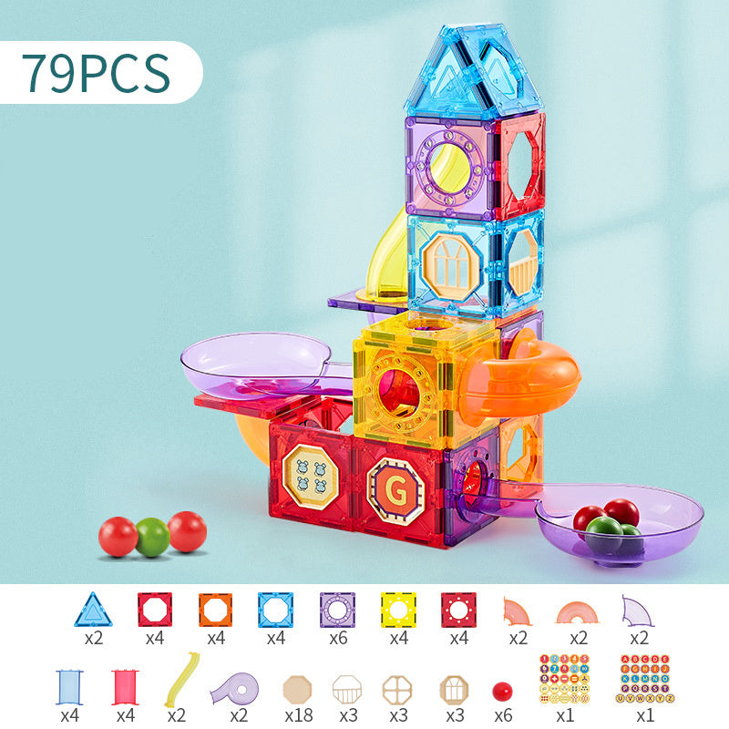 Magnetic Piece Building Block Set Diy Toy Baby Magnet Boy And Girl Puzzle Assembling