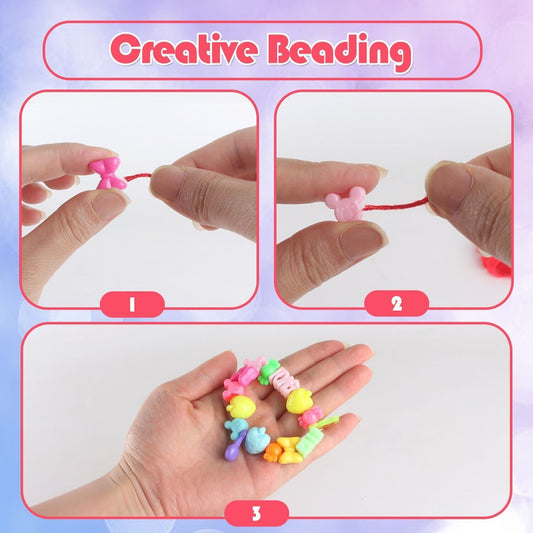 Children's Bracelet Making Kit, Beaded Rope DIY, Children's Hand Knitting Beading Games, Craft Rope Making Tools, Children's Game Activity Sets .Logistics Is Randomly Sent By UPS,USPS,FEDEX.