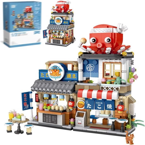 Build 4 PACK BRICK BUILDING KIDS SET, 2969 PCS BUILDING BLOCK SET JAPAN STREET BUILDING PLAYSET GIFTS