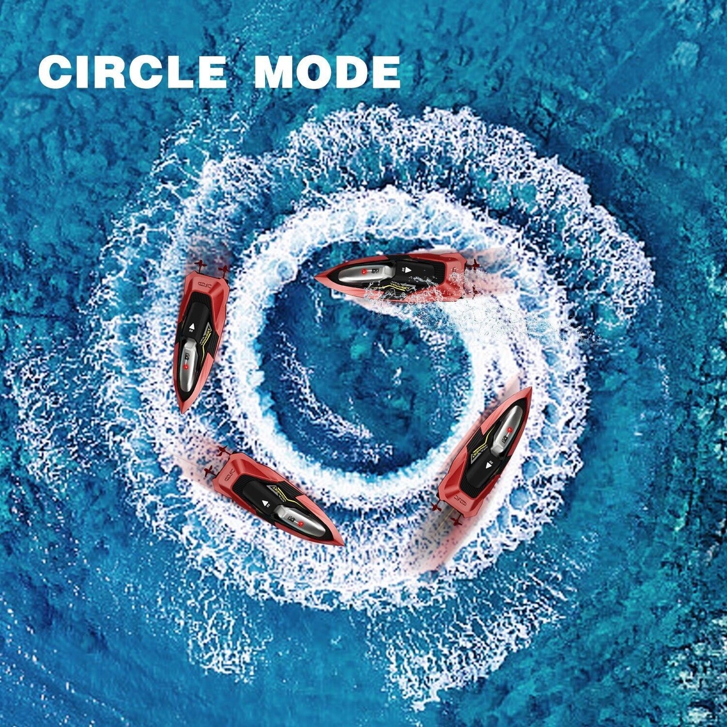 Fast RC Boat For Pools And Lakes, 2.4 GHz 20 MPH 4DRC S5 Racing Boats For Kids