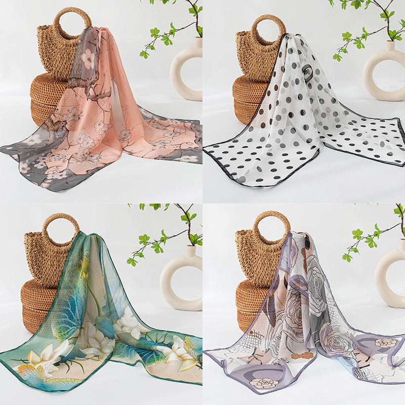 Silk Scarf Women's Mulberry Silk Printed Scarf