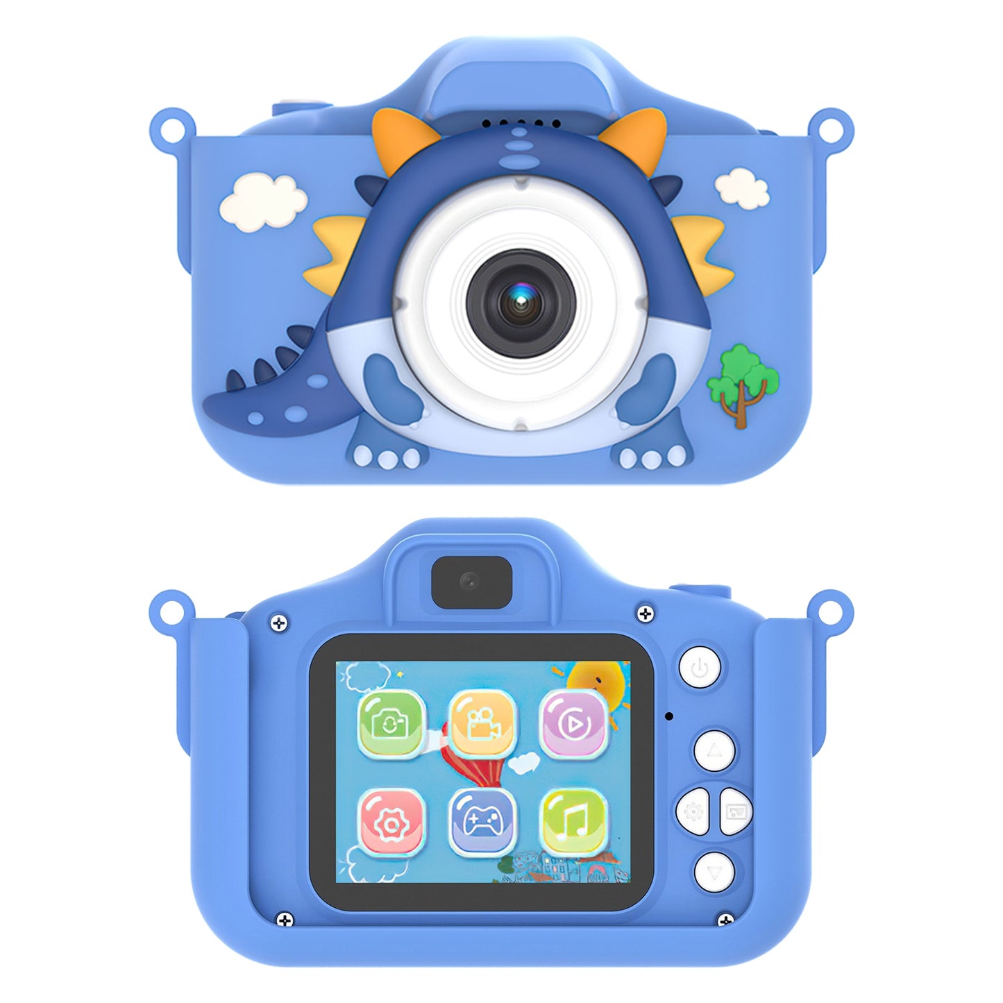 Pink-Blue Options -- 1Pc Dinosaur Kids Selfie Camera Cartoon Camera 48MP 1080P HD Digital Camera With Cartoon Case Card Reader 32G MMC Card For Boys Girls Above Aged 6 Years Old
