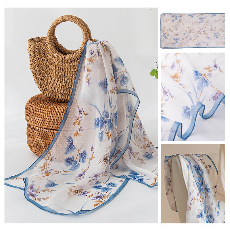 Silk Scarf Women's Mulberry Silk Printed Scarf