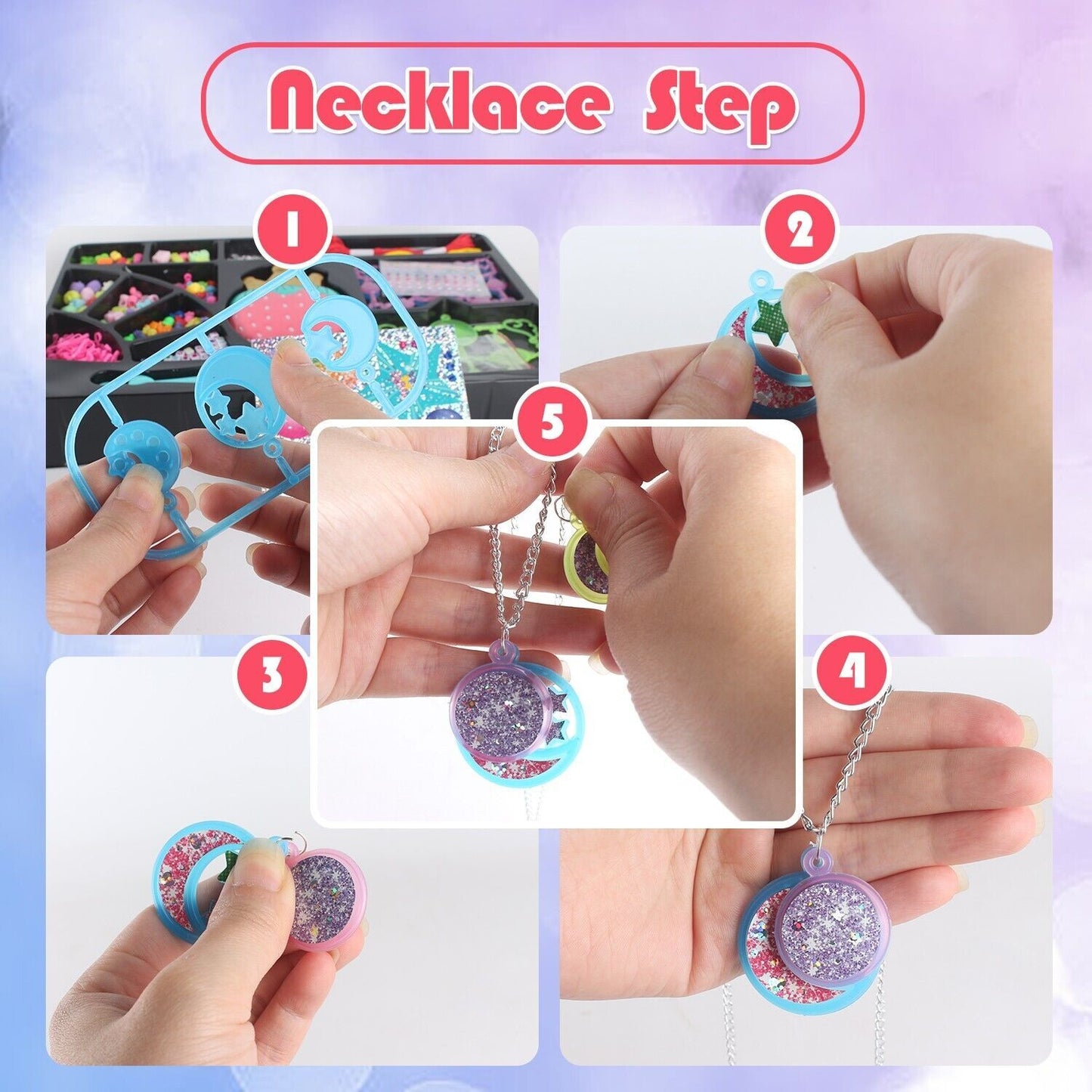 Children's Bracelet Making Kit, Beaded Rope DIY, Children's Hand Knitting Beading Games, Craft Rope Making Tools, Children's Game Activity Sets .Logistics Is Randomly Sent By UPS,USPS,FEDEX.