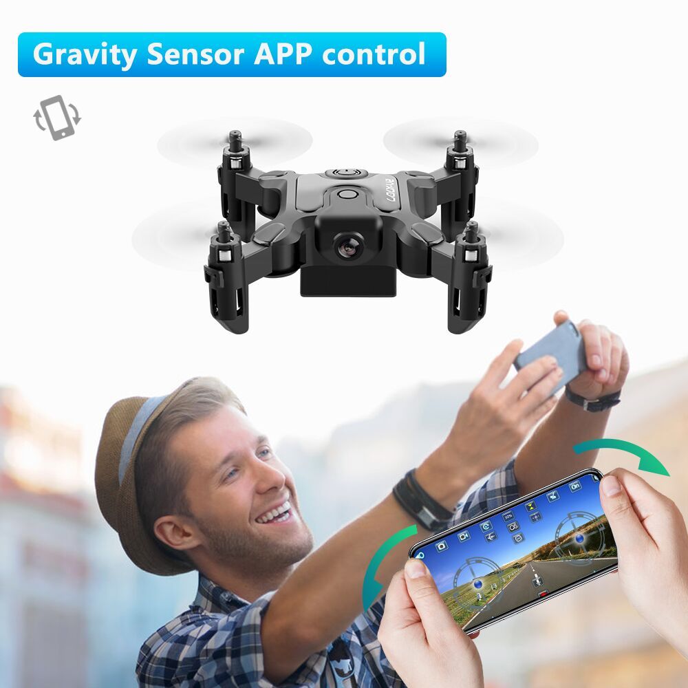 RC Mini Drone DE 4DRC V2 Selfie WIFI FPV With HD Camera Foldable Arm RC Quadcopter Toy (N.B. check local laws & seek permission wherever required)
