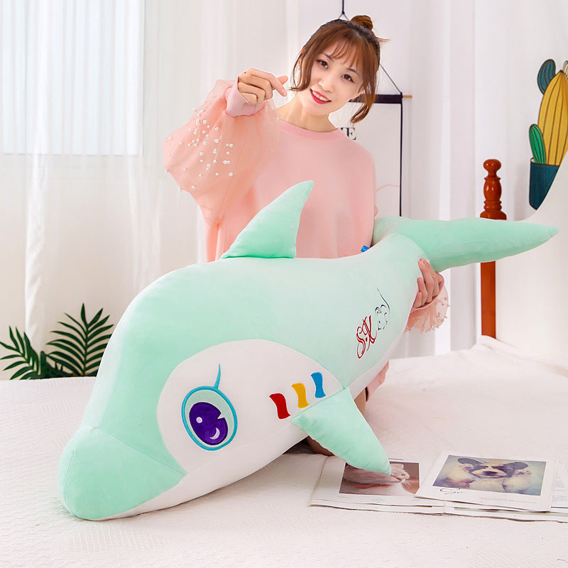 Adorable dolphin doll marine animal baby dolphin pillow