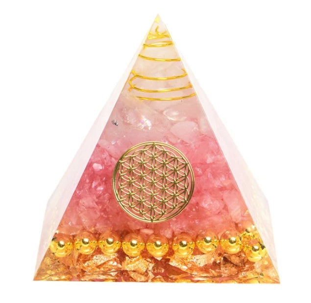 Pyramid Decoration Natural Crystal Spiritual Resin Craft