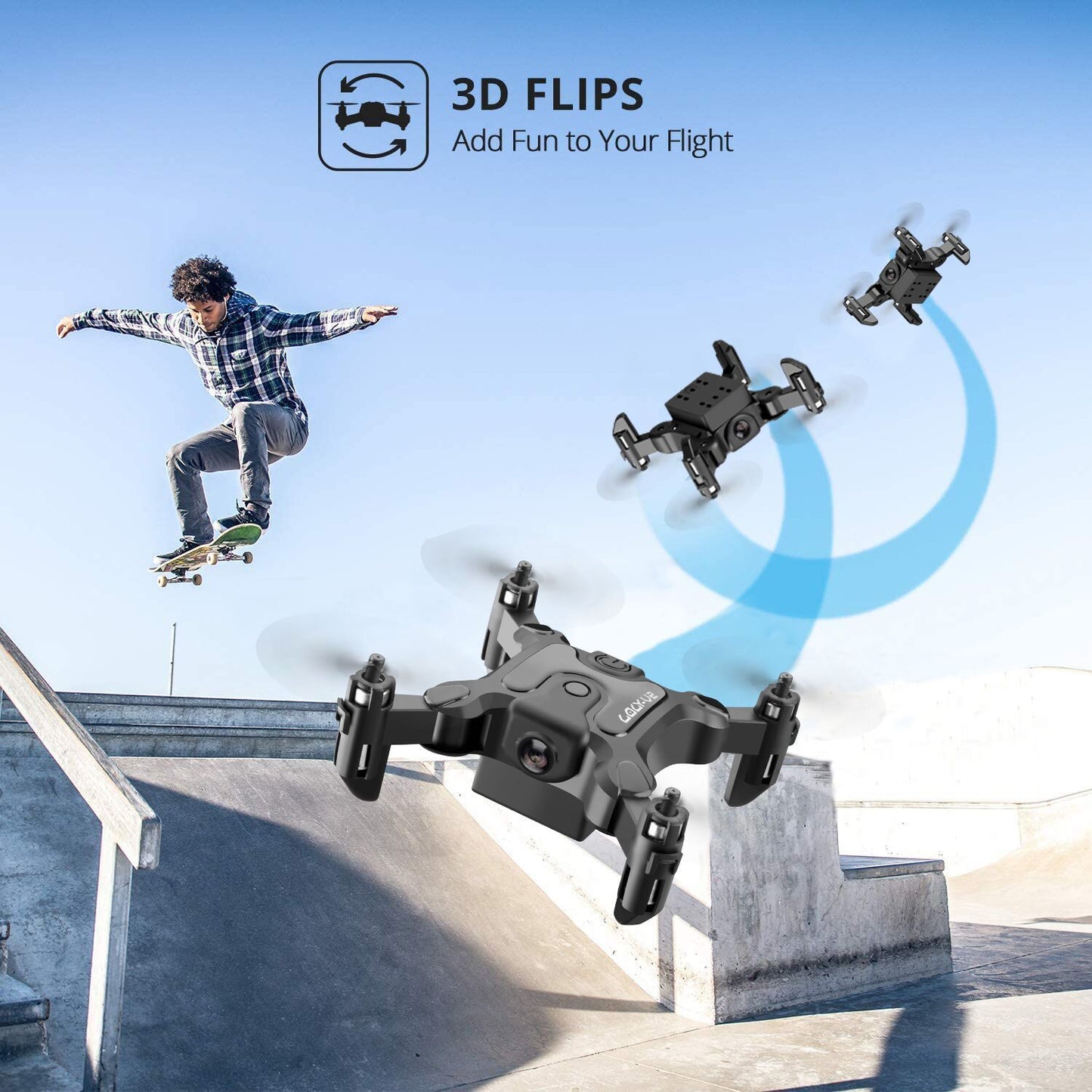 RC Mini Drone DE 4DRC V2 Selfie WIFI FPV With HD Camera Foldable Arm RC Quadcopter Toy (N.B. check local laws & seek permission wherever required)