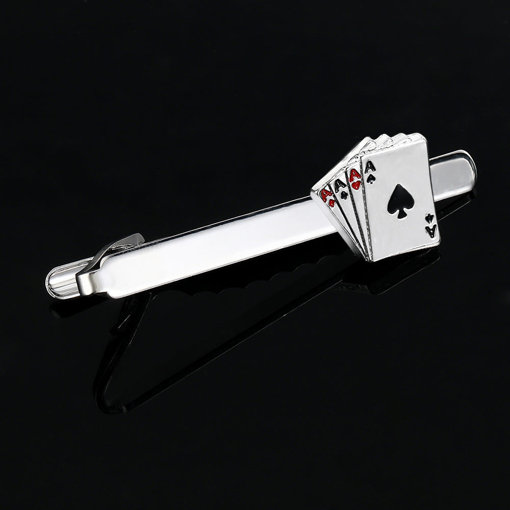 Poker Cufflinks Business Shirt Cufflinks Tie Clip