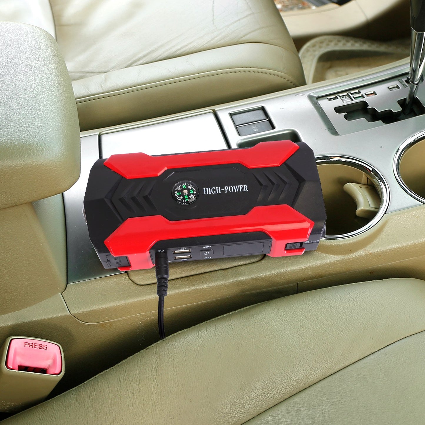 Car Jump Starter, Portable Power bank, LED Flashlight