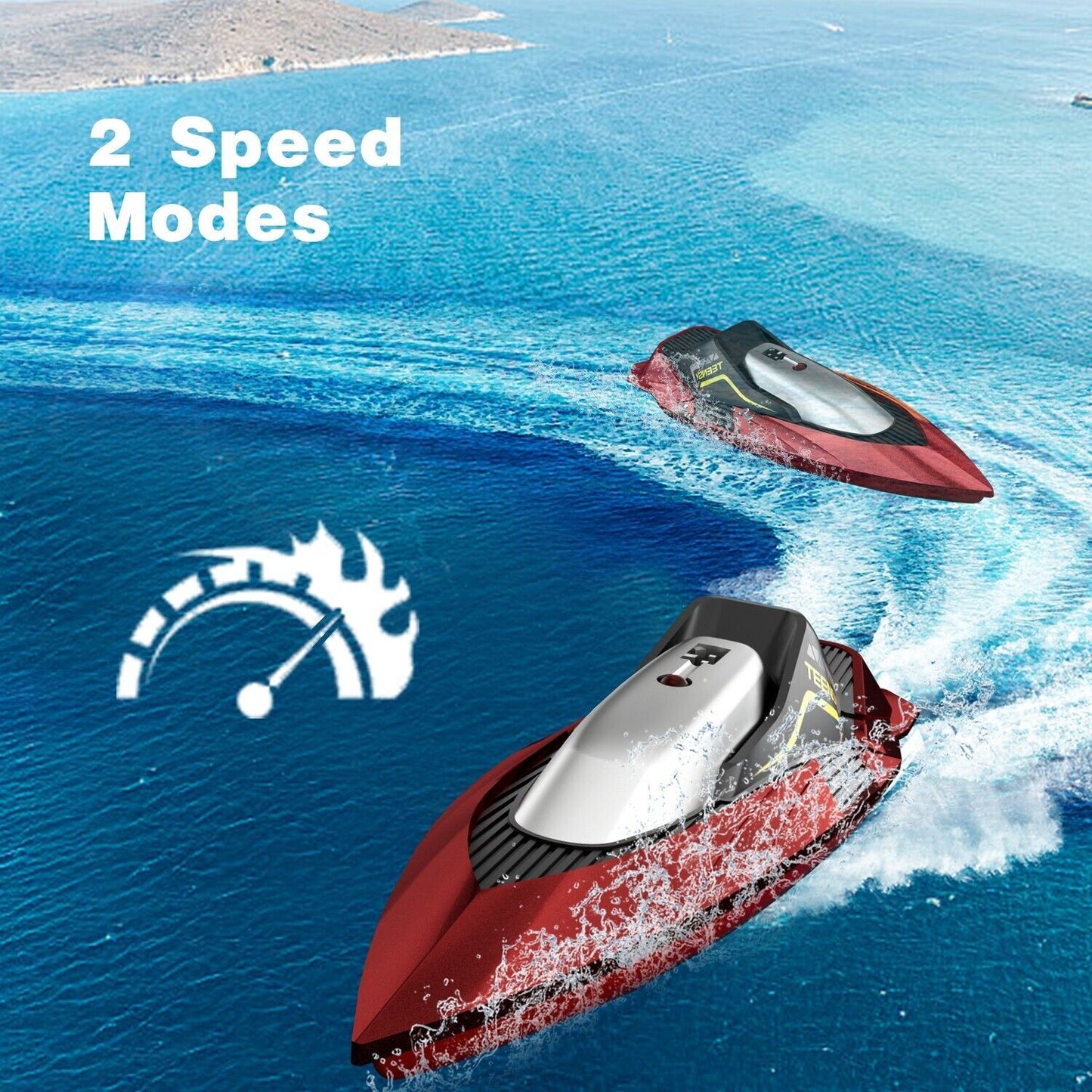 Fast RC Boat For Pools And Lakes, 2.4 GHz 20 MPH 4DRC S5 Racing Boats For Kids