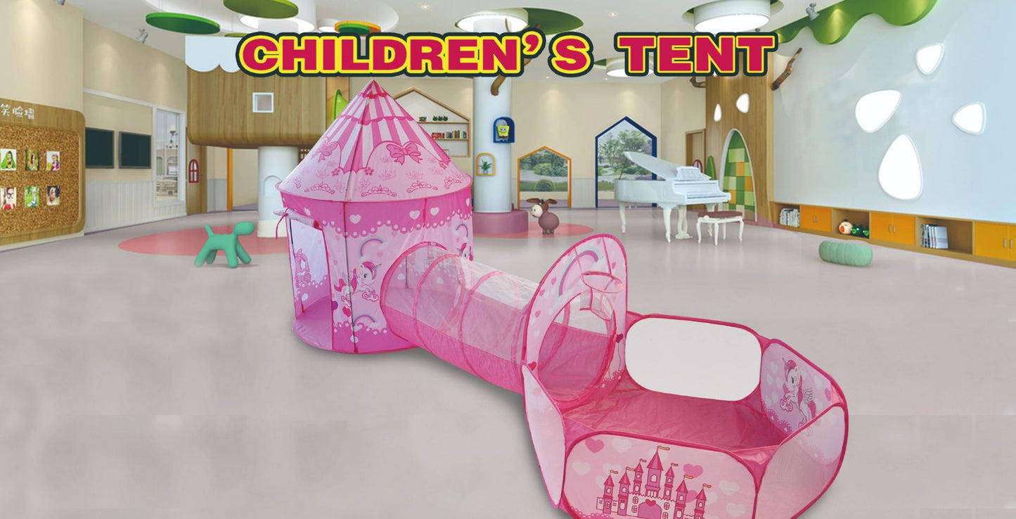 Kid’s Tunnel & Tent Playhouse Hideout Game for 2-3 year olds