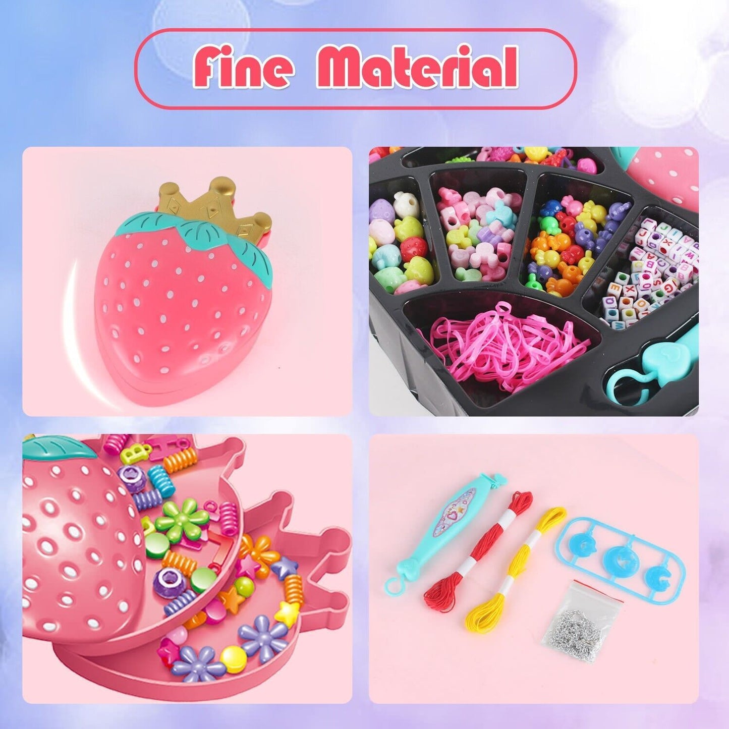 Children's Bracelet Making Kit, Beaded Rope DIY, Children's Hand Knitting Beading Games, Craft Rope Making Tools, Children's Game Activity Sets .Logistics Is Randomly Sent By UPS,USPS,FEDEX.