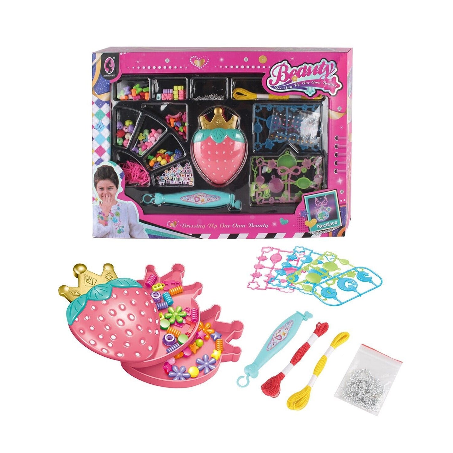 Children's Bracelet Making Kit, Beaded Rope DIY, Children's Hand Knitting Beading Games, Craft Rope Making Tools, Children's Game Activity Sets .Logistics Is Randomly Sent By UPS,USPS,FEDEX.