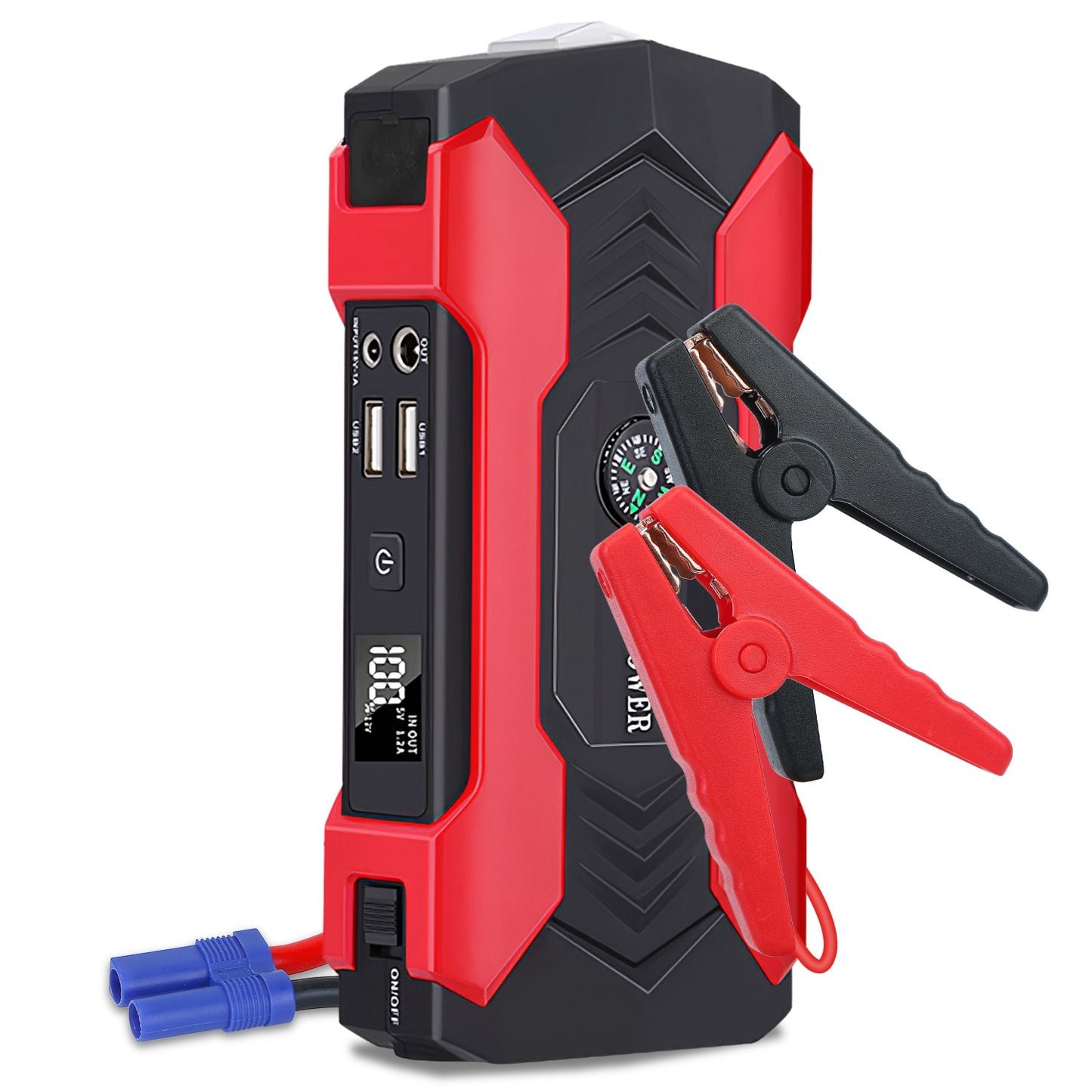 Car Jump Starter, Portable Power bank, LED Flashlight