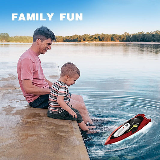 Fast RC Boat For Pools And Lakes, 2.4 GHz 20 MPH 4DRC S5 Racing Boats For Kids