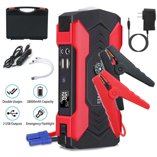 Car Jump Starter, Portable Power bank, LED Flashlight