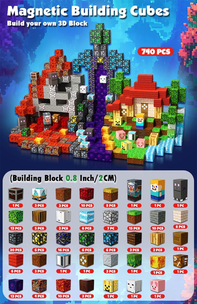 200pcs Magnetic Block Toys - Ghost Park