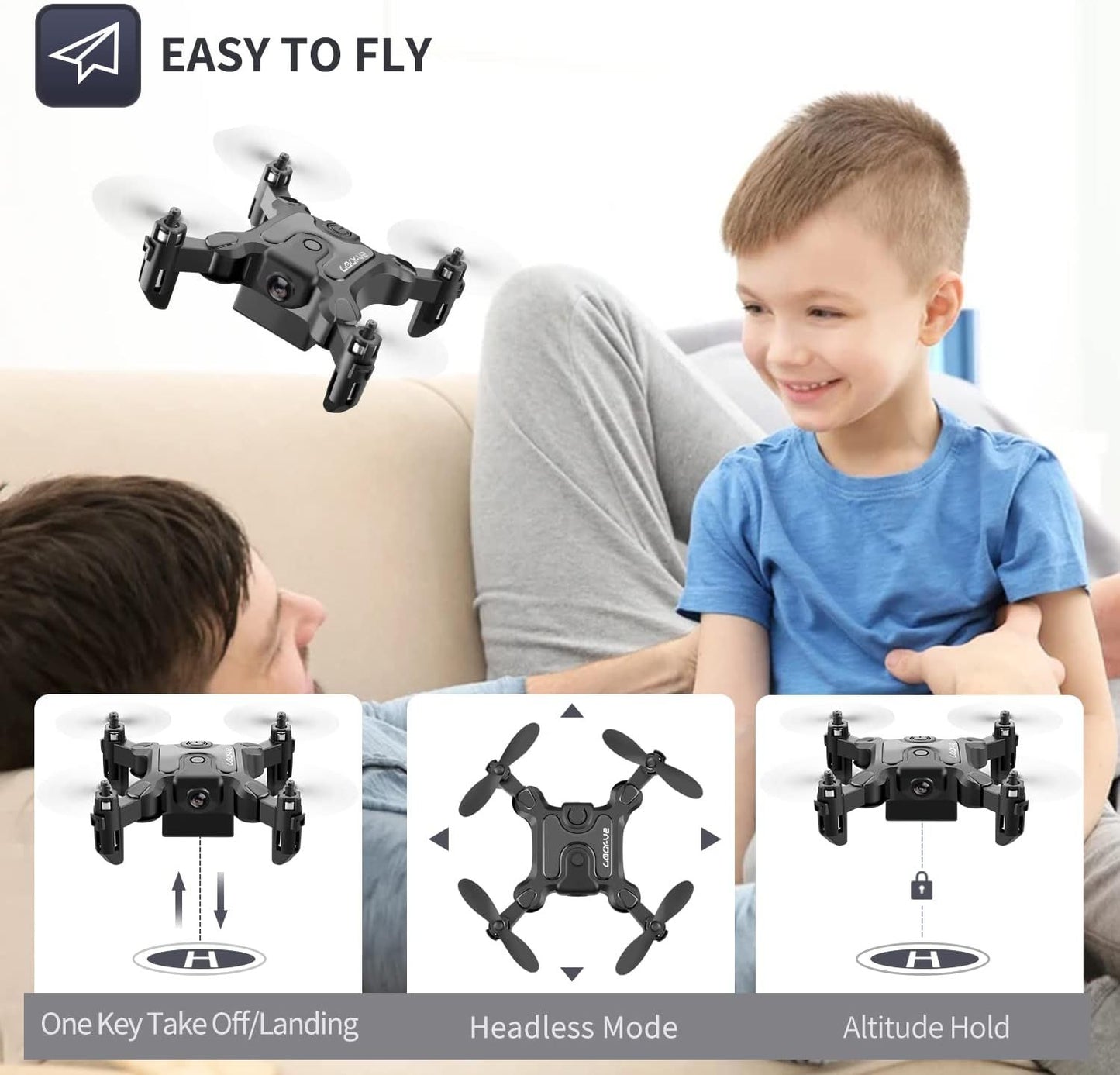 RC Mini Drone DE 4DRC V2 Selfie WIFI FPV With HD Camera Foldable Arm RC Quadcopter Toy (N.B. check local laws & seek permission wherever required)